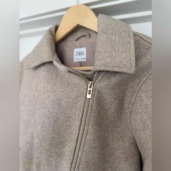 NWOT, OUT OF STOCK - Zara Soft Jacket, size S, color sand - Picture 3 of 9